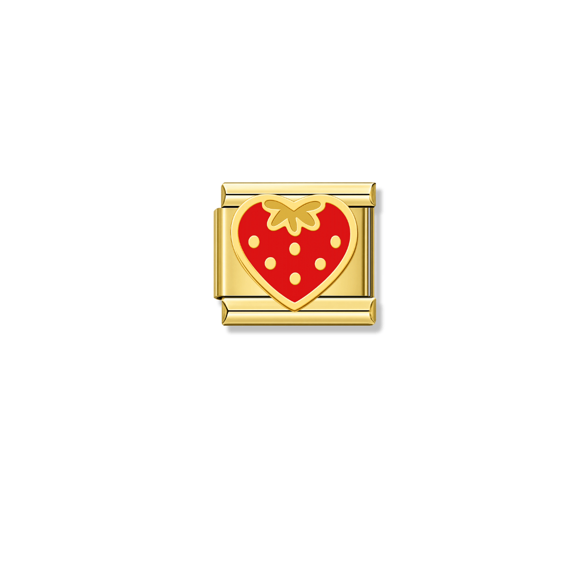 Heart of Strawberry – gold Italian charm by Italycharm