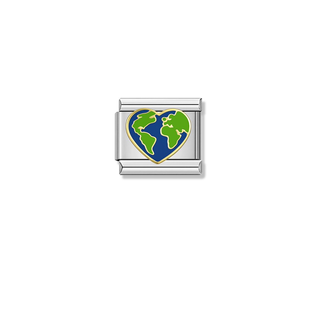 Heart of the Earth – silver Italian charm by Italycharm