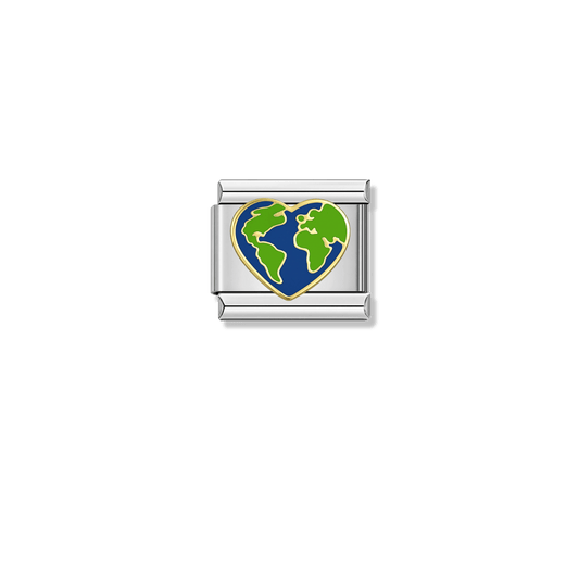 Heart of the Earth – silver Italian charm by Italycharm