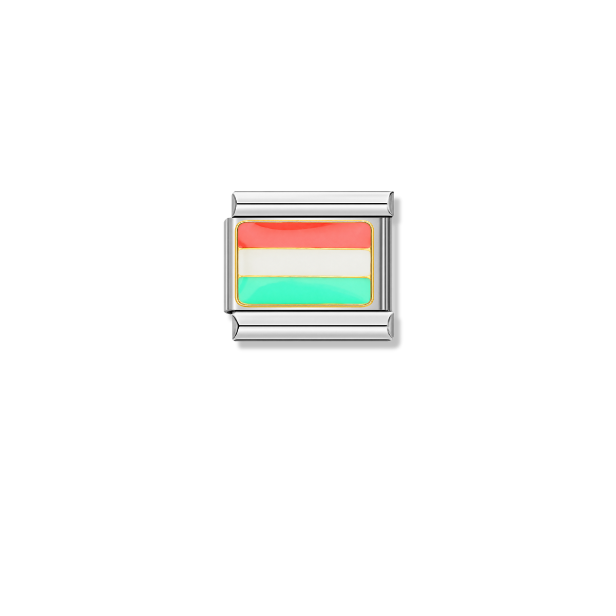 Hungary Flag – silver Italian charm by Italycharm