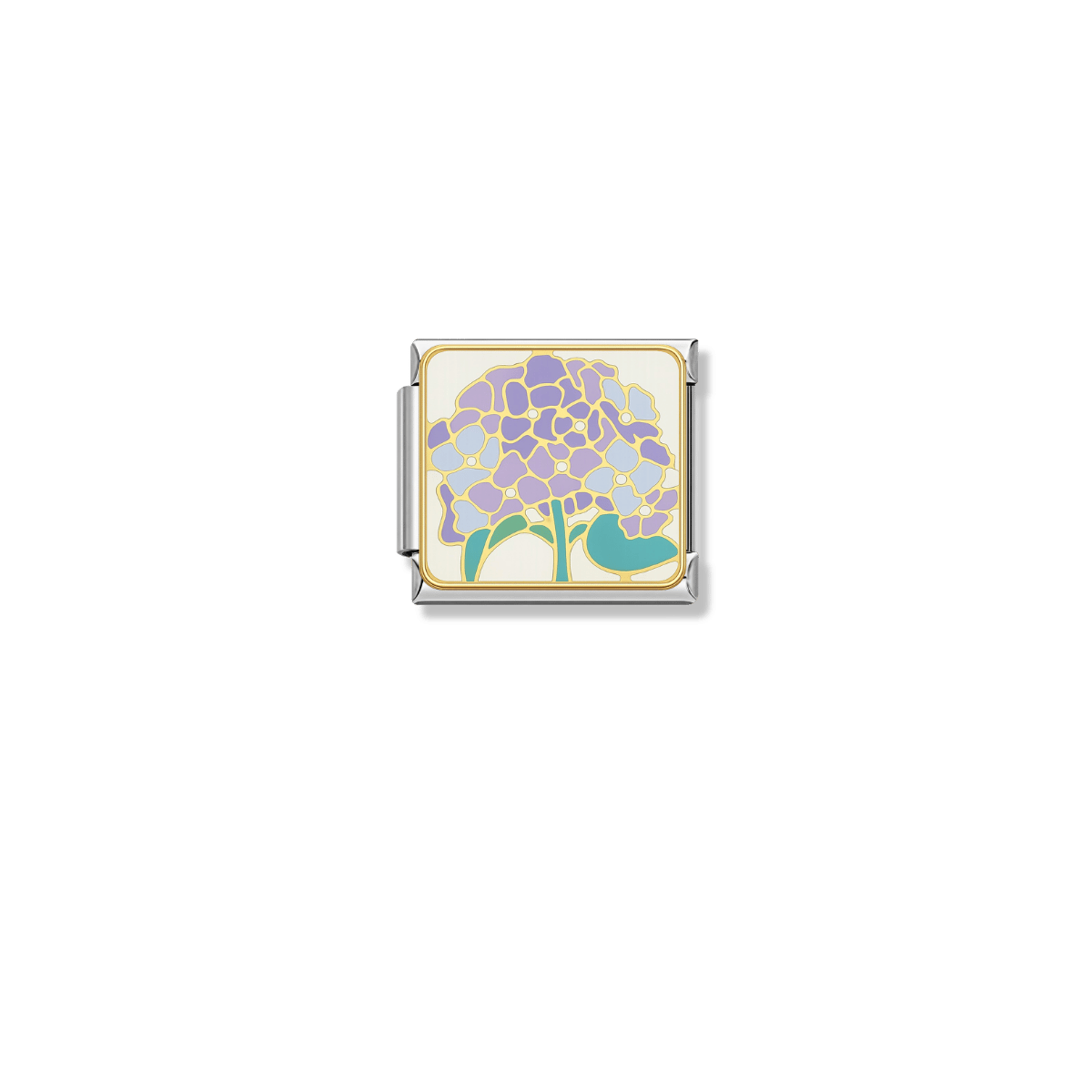 Hydrangea – silver Italian charm by Italycharm