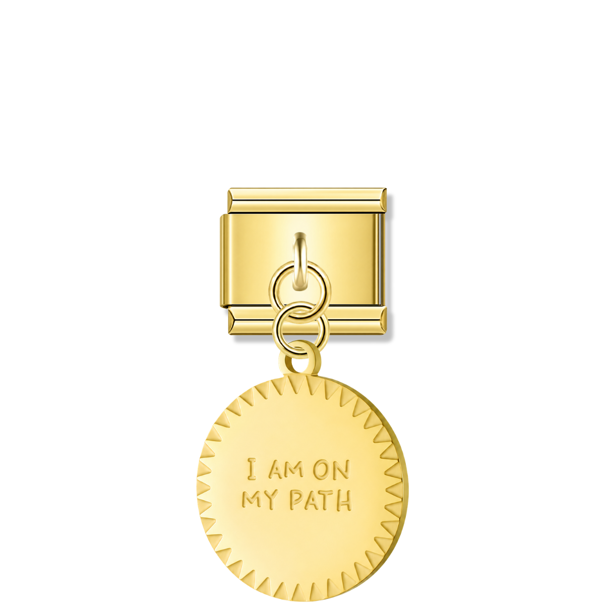 I Am On My Path - Gold Italian Pendant Charm – Italian charm by Italycharm