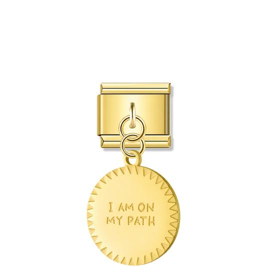 I Am On My Path - Gold Italian Pendant Charm – Italian charm by Italycharm