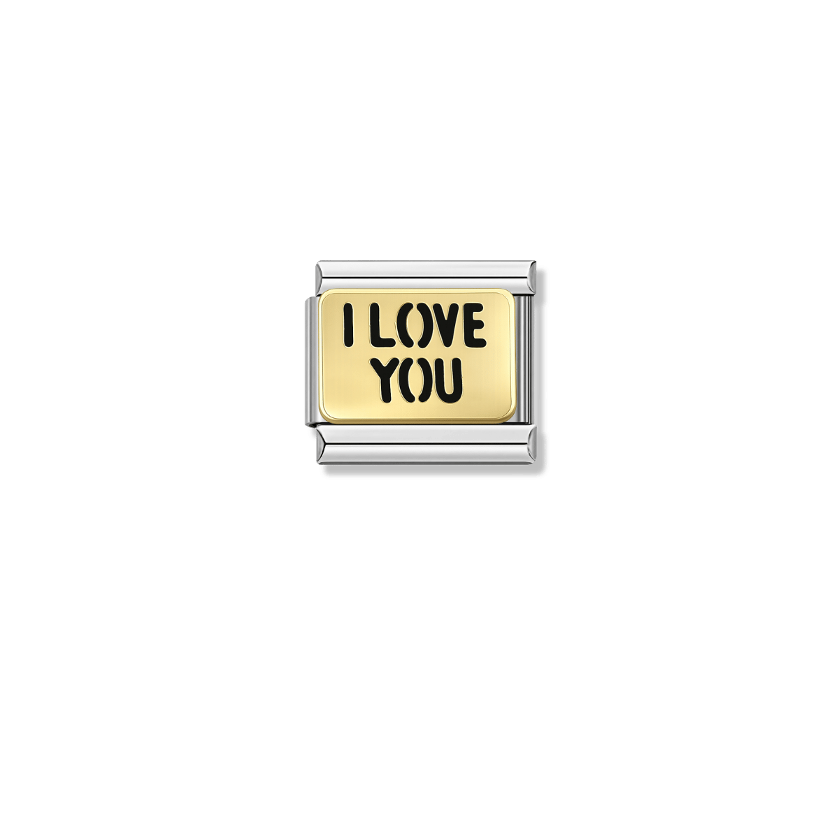 I LOVE YOU – silver Italian charm by Italycharm