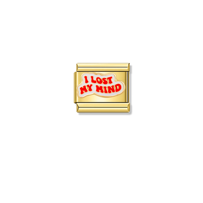 I Lost My Mind – gold Italian charm by Italycharm