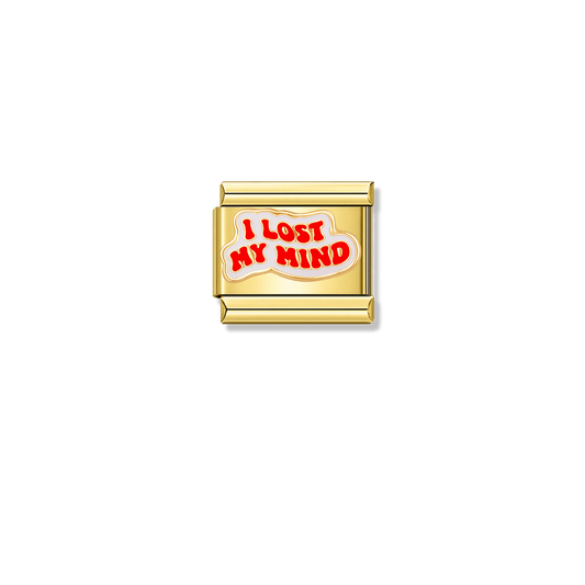 I Lost My Mind – gold Italian charm by Italycharm