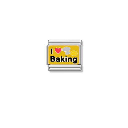 I Love Baking – silver Italian charm by Italycharm
