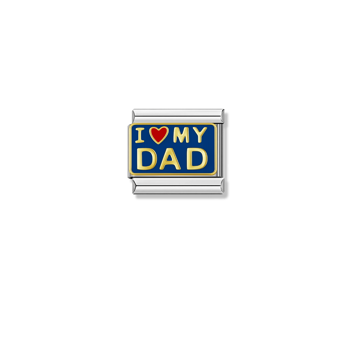 I Love My Dad – silver Italian charm by Italycharm