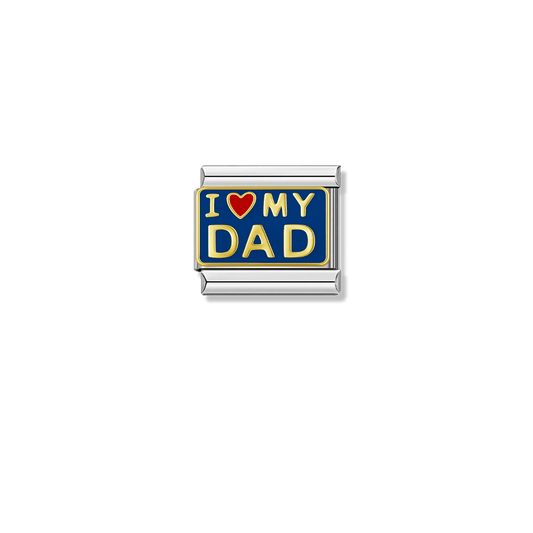 I Love My Dad – silver Italian charm by Italycharm