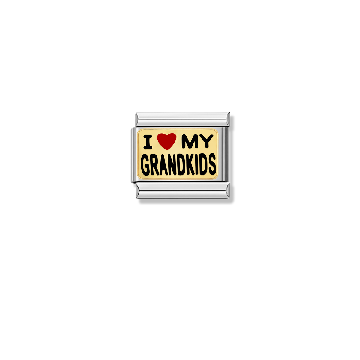 I Love My Grandkids – silver Italian charm by Italycharm