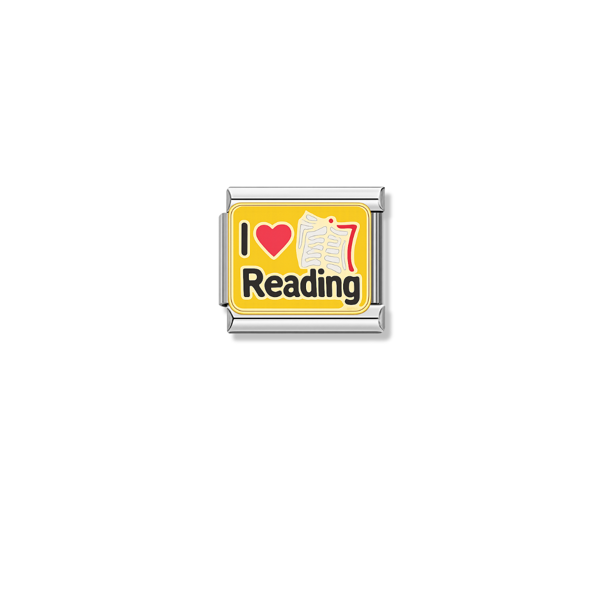 I Love Reading – silver Italian charm by Italycharm