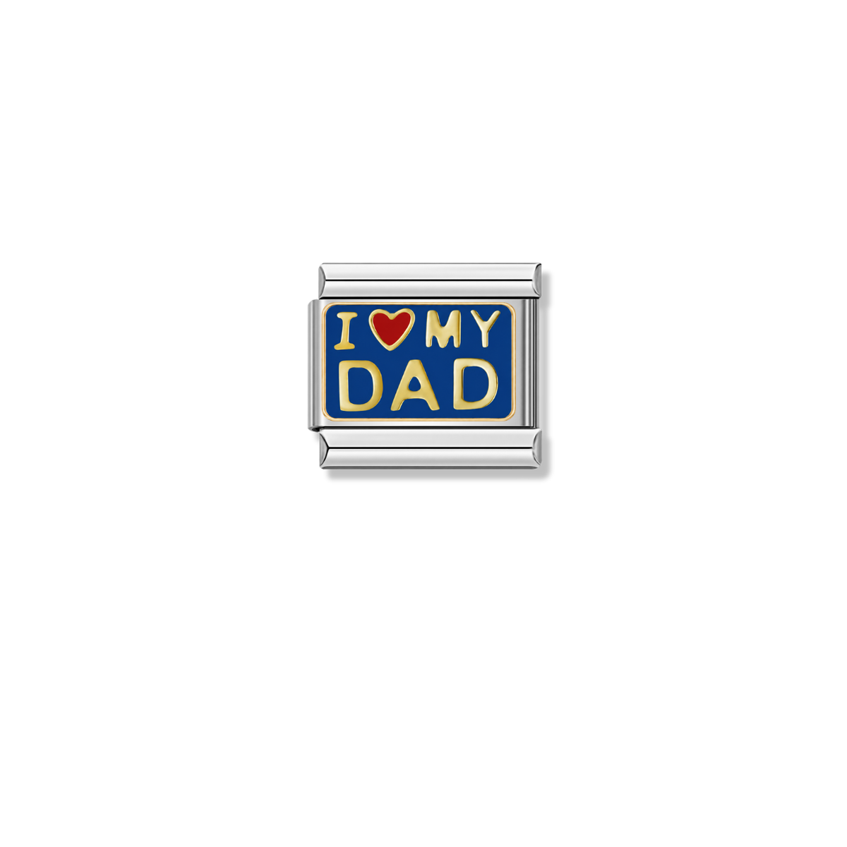 I Love my Dad – silver Italian charm by Italycharm