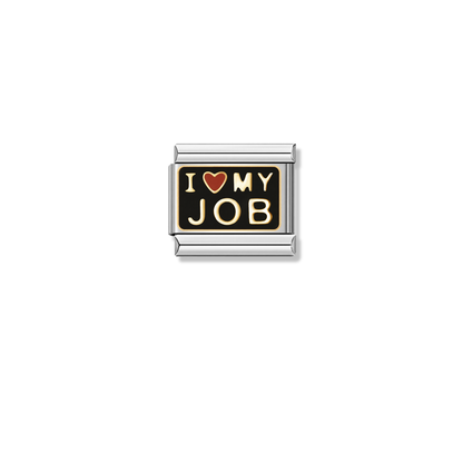 I Love my JOB – silver Italian charm by Italycharm