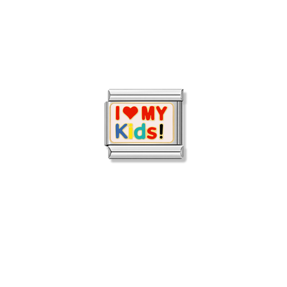 I Love my Kid! – silver Italian charm by Italycharm