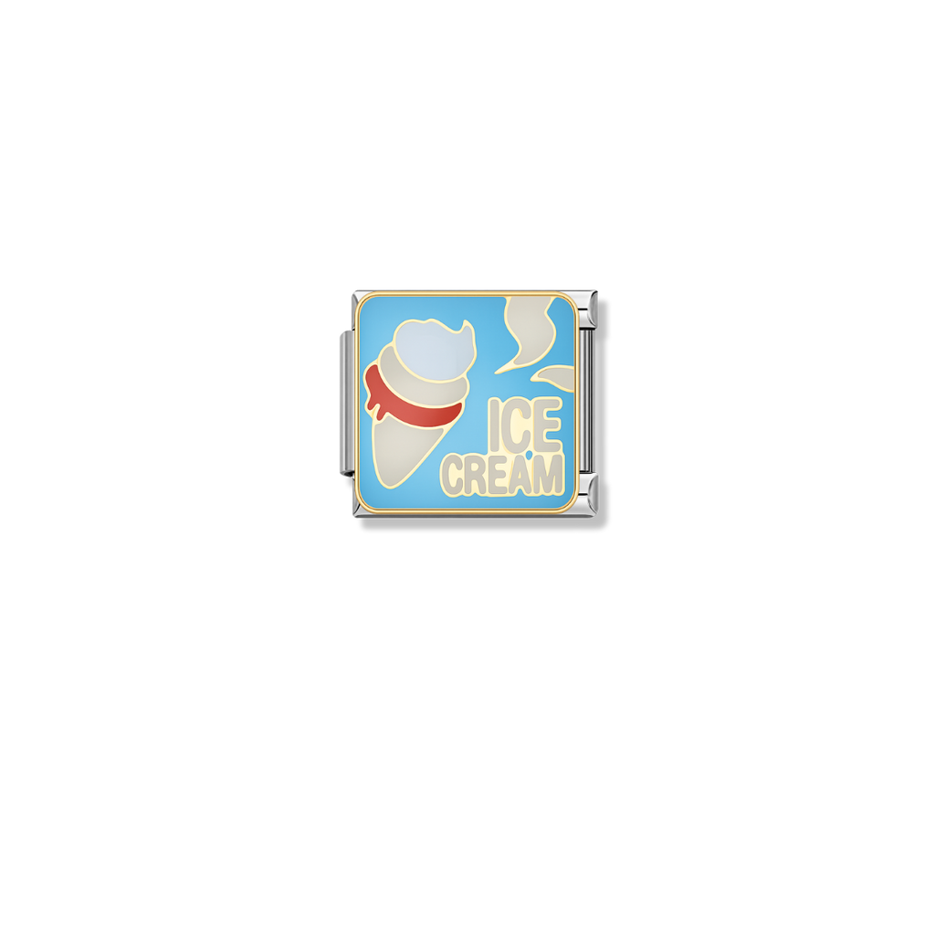 Ice Cream Summer - Silver Italian Charm