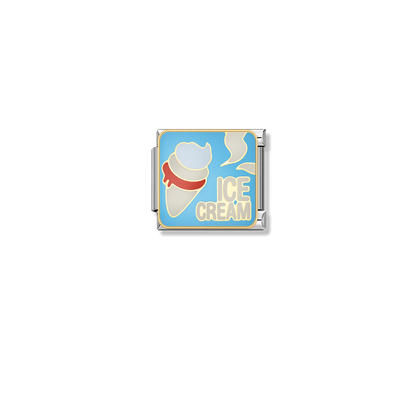 Ice Cream Summer - Silver Italian Charm – Italian charm by Italycharm