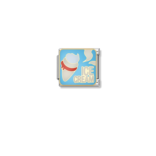 Ice Cream Summer - Silver Italian Charm – Italian charm by Italycharm