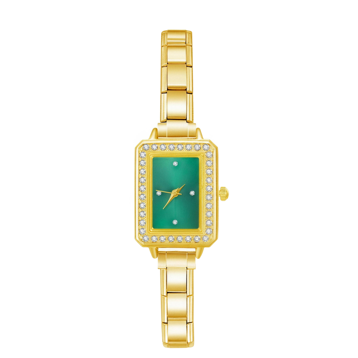 Imperiale Square – Emerald Green Dial Gold Women's Watch | Italycharm – Italian charm watch by Italycharm