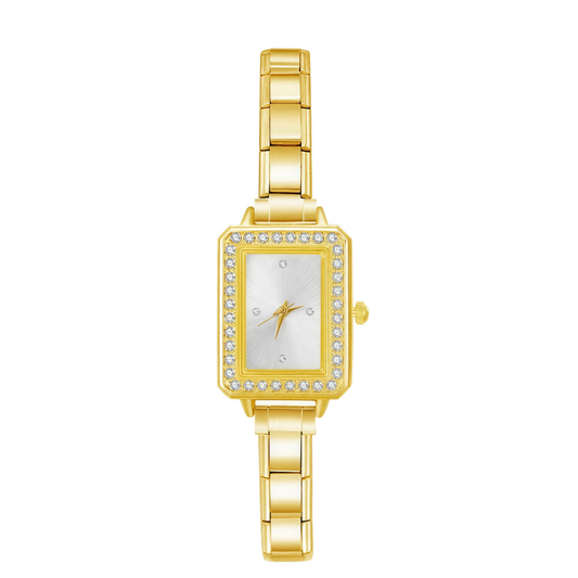 Imperiale Square – Ivory Dial Gold Women's Watch | Italycharm – Italian charm watch by Italycharm