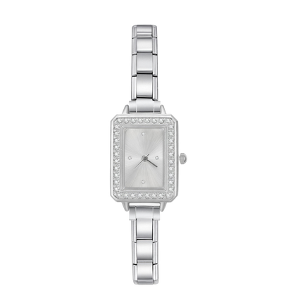 Imperiale Square – Ivory Dial Silver Women's Watch | Italycharm – Italian charm watch by Italycharm