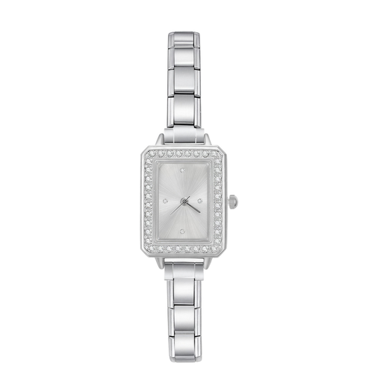 Imperiale Square – Ivory Dial Silver Women's Watch | Italycharm – Italian charm watch by Italycharm