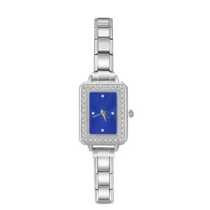 Imperiale Square – Sapphire Blue Dial Silver Women's Watch | Italycharm – Italian charm watch by Italycharm