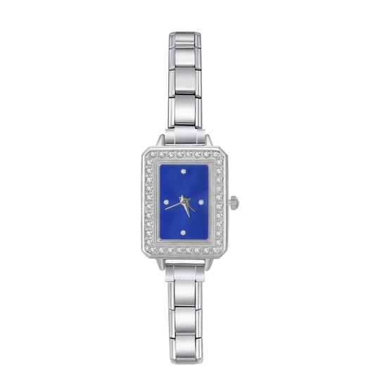 Imperiale Square – Sapphire Blue Dial Silver Women's Watch | Italycharm – Italian charm watch by Italycharm