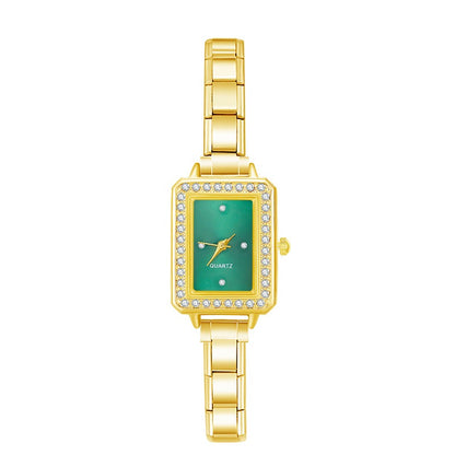 Imperiale Square – Emerald Green Dial Gold Women's Watch | Italycharm – Italian charm watch by Italycharm