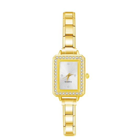 Imperiale Square – Ivory Dial Gold Women's Watch | Italycharm – Italian charm watch by Italycharm