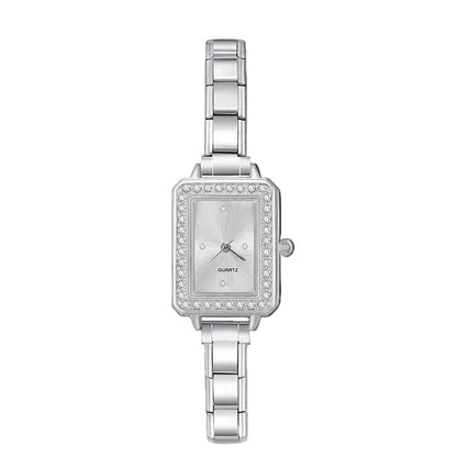 Imperiale Square – Ivory Dial Silver Women's Watch | Italycharm – Italian charm watch by Italycharm