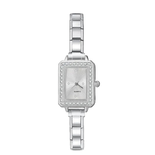 Imperiale Square – Ivory Dial Silver Women's Watch | Italycharm – Italian charm watch by Italycharm