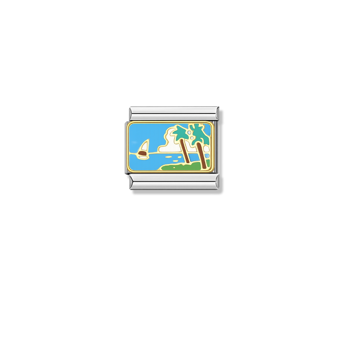Island Dreams – silver Italian charm by Italycharm