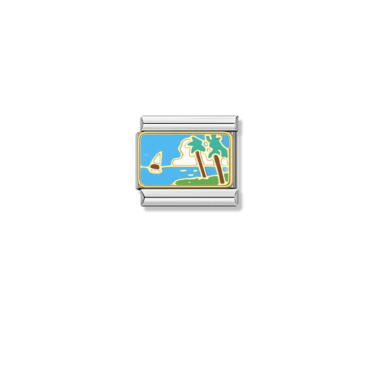 Island Dreams – silver Italian charm by Italycharm