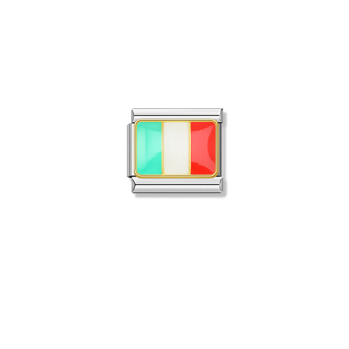 Italy Flag – silver Italian charm by Italycharm