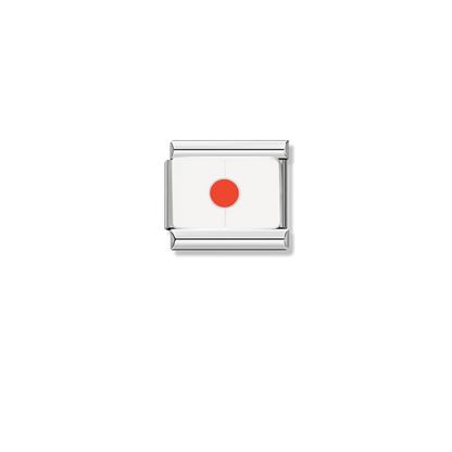 Japan Flag – silver Italian charm by Italycharm