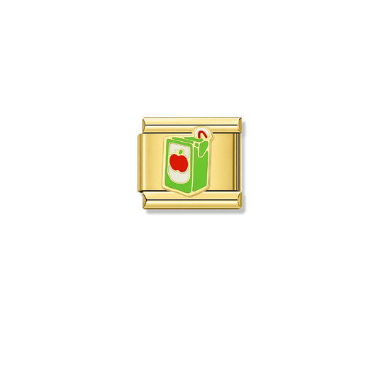 Juicy Apple – gold Italian charm by Italycharm