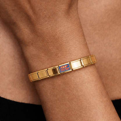 Keep Trying - Silver Italian Charm – Italian charm worn on wrist