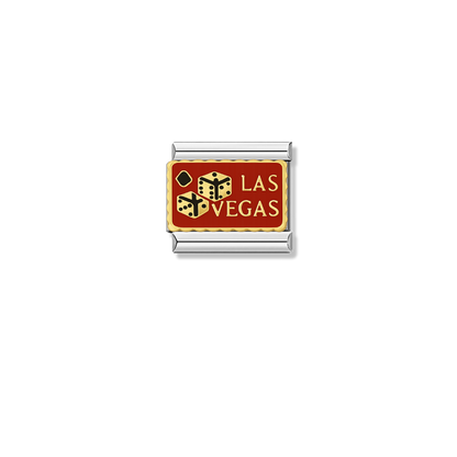 LAS VEGAS – silver Italian charm by Italycharm