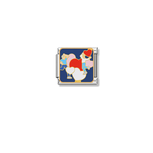 Love Play – silver Italian charm by Italycharm
