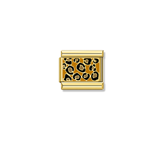 Leopard – gold Italian charm by Italycharm