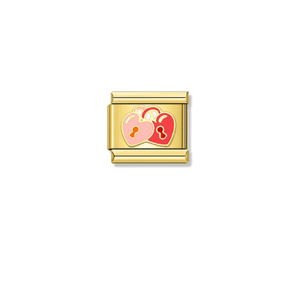 Locked in Love – gold Italian charm by Italycharm