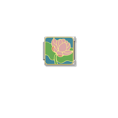 Lotus – silver Italian charm by Italycharm