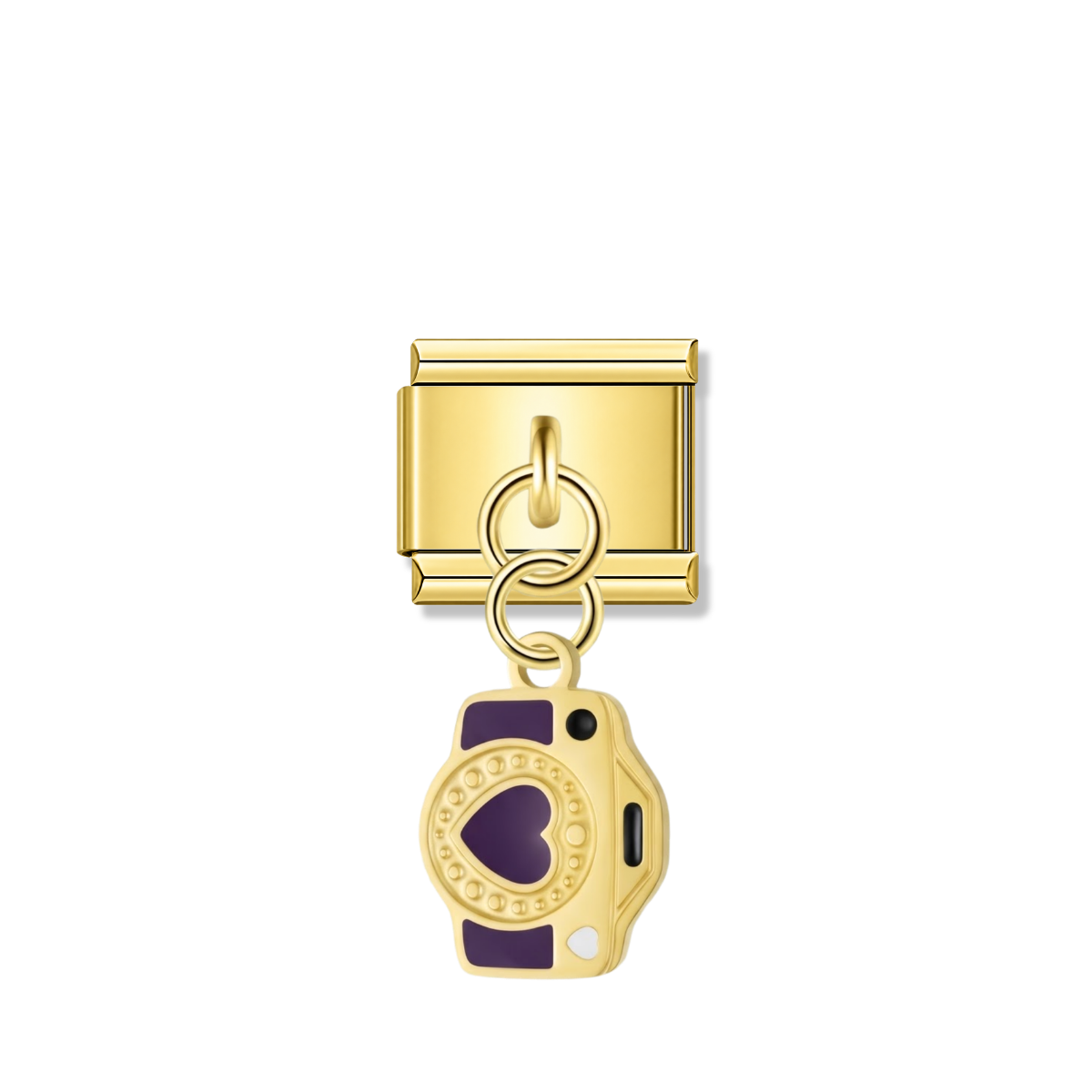 Love Camera – Gold Italian Pendant Charm – Italian charm by Italycharm