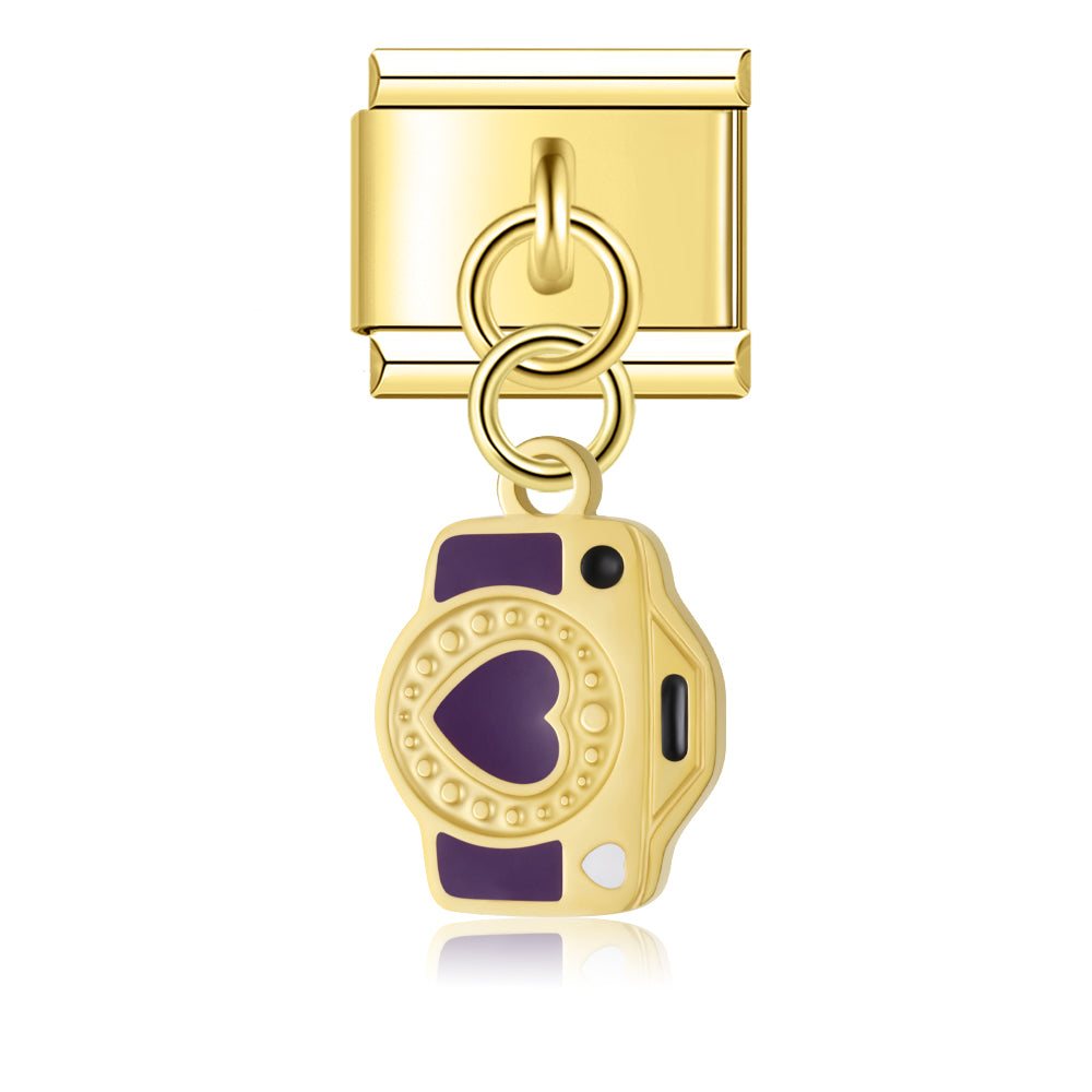 Love Camera – Gold Italian Pendant Charm