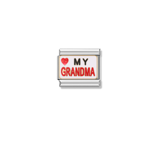 Love My Grandma – silver Italian charm by Italycharm