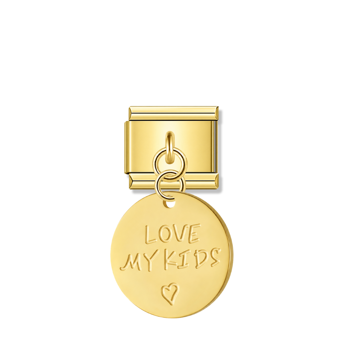 Love My Kids - Gold Italian Pendant Charm – Italian charm by Italycharm