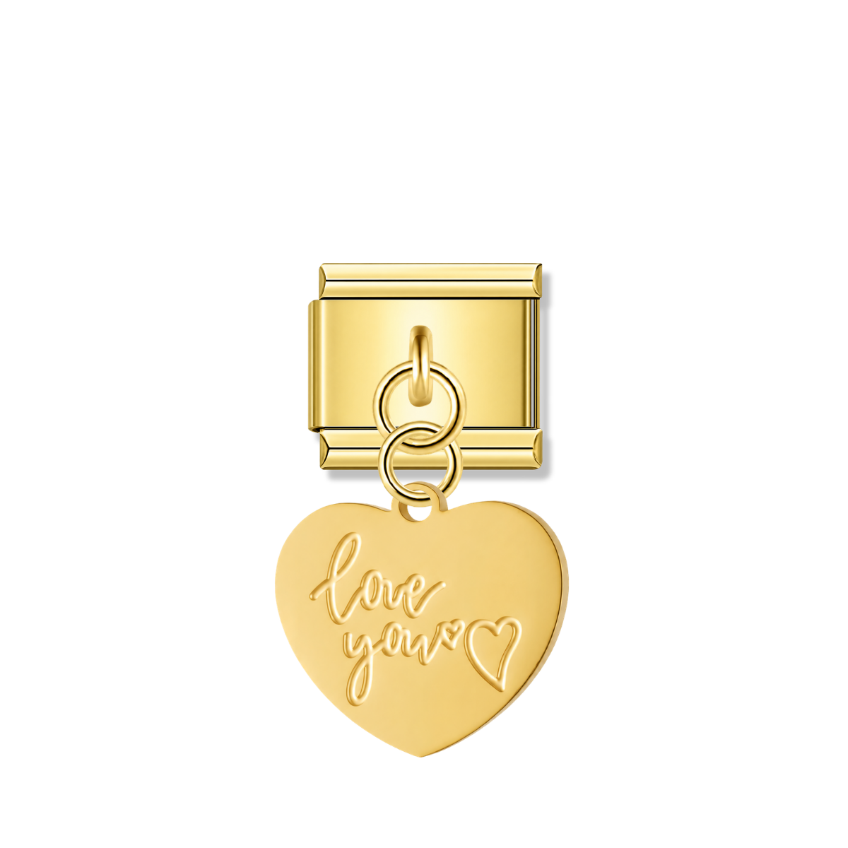 Love You - Gold Italian Pendant Charm – Italian charm by Italycharm