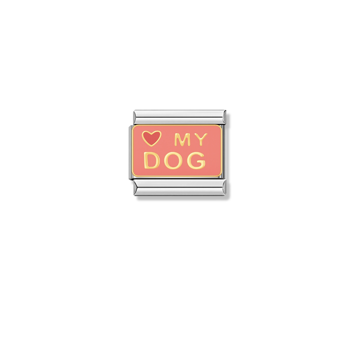 Love my Dog – silver Italian charm by Italycharm