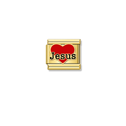 Loves Jesus – gold Italian charm by Italycharm