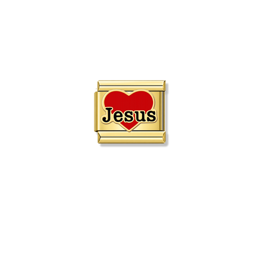 Loves Jesus – gold Italian charm by Italycharm